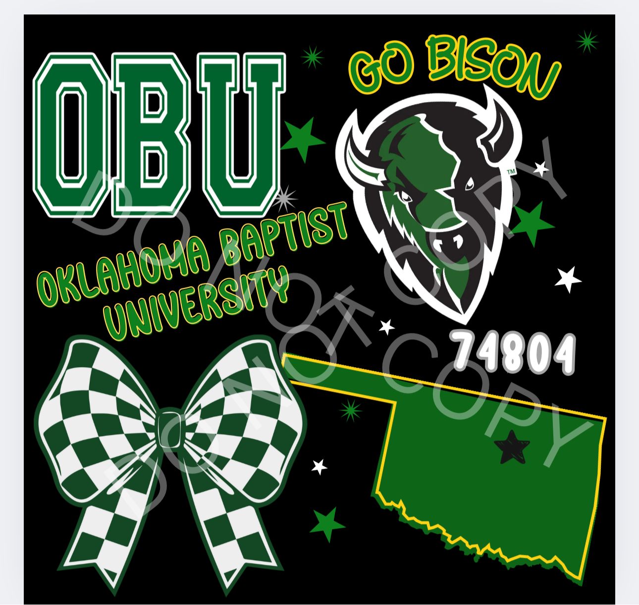 OBU with Checkered Bow T