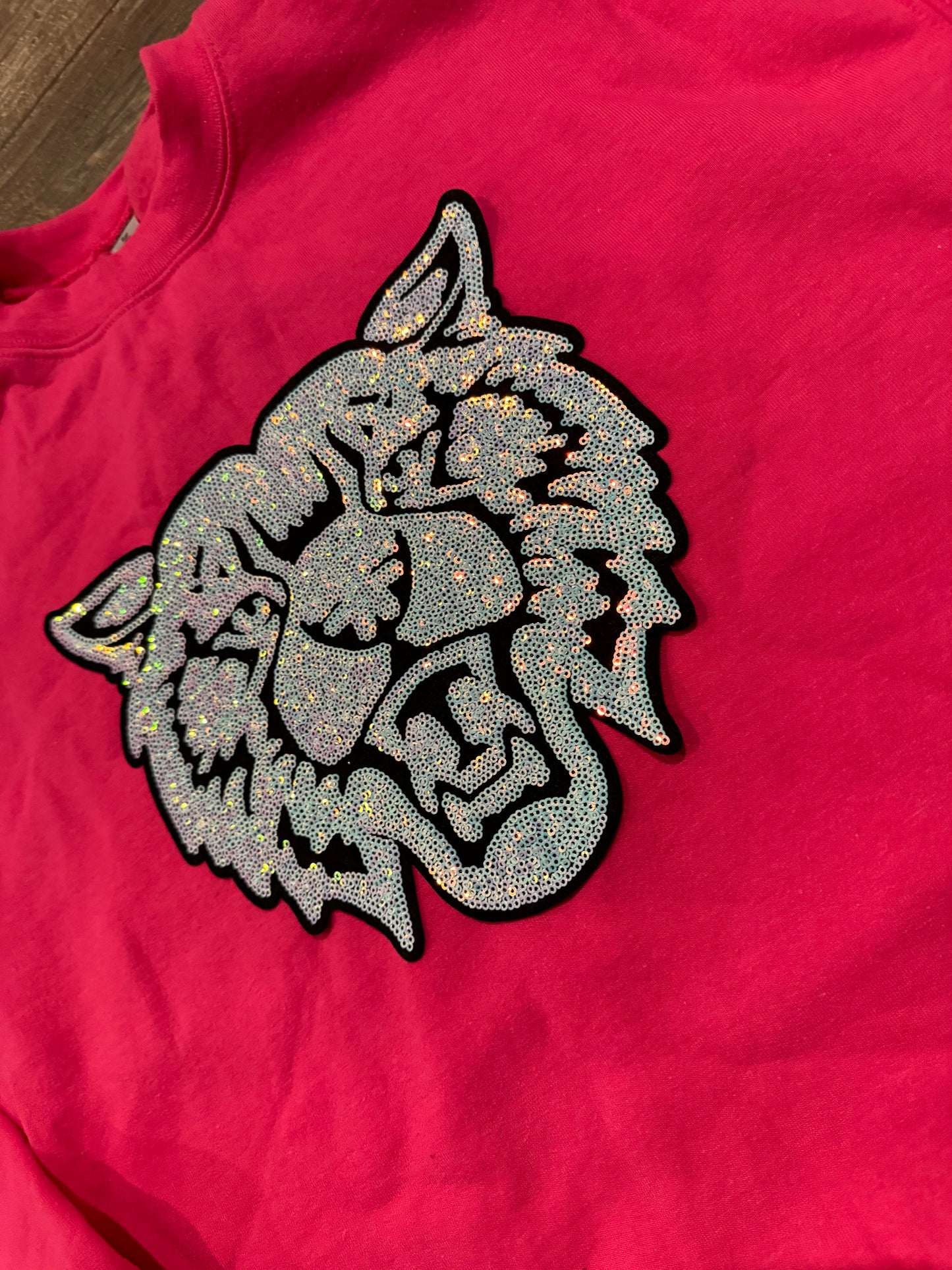 Hoodie Sequin Cougar or Wildcat