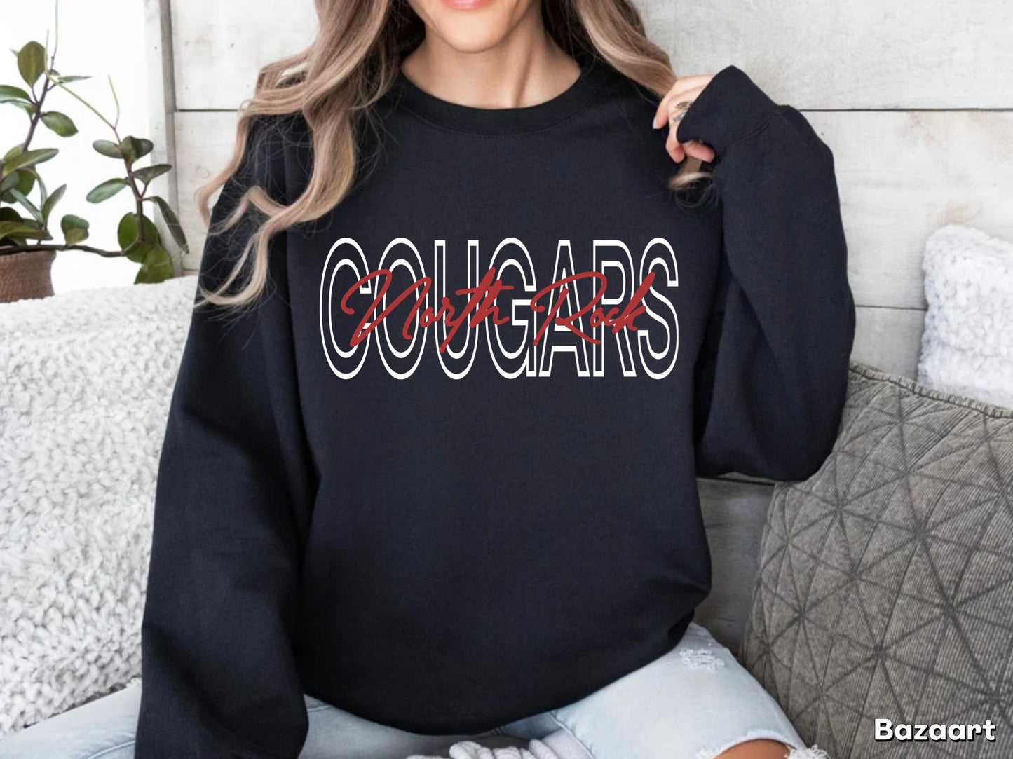 North Rock Cougars outline Graphic T or Sweatshirt