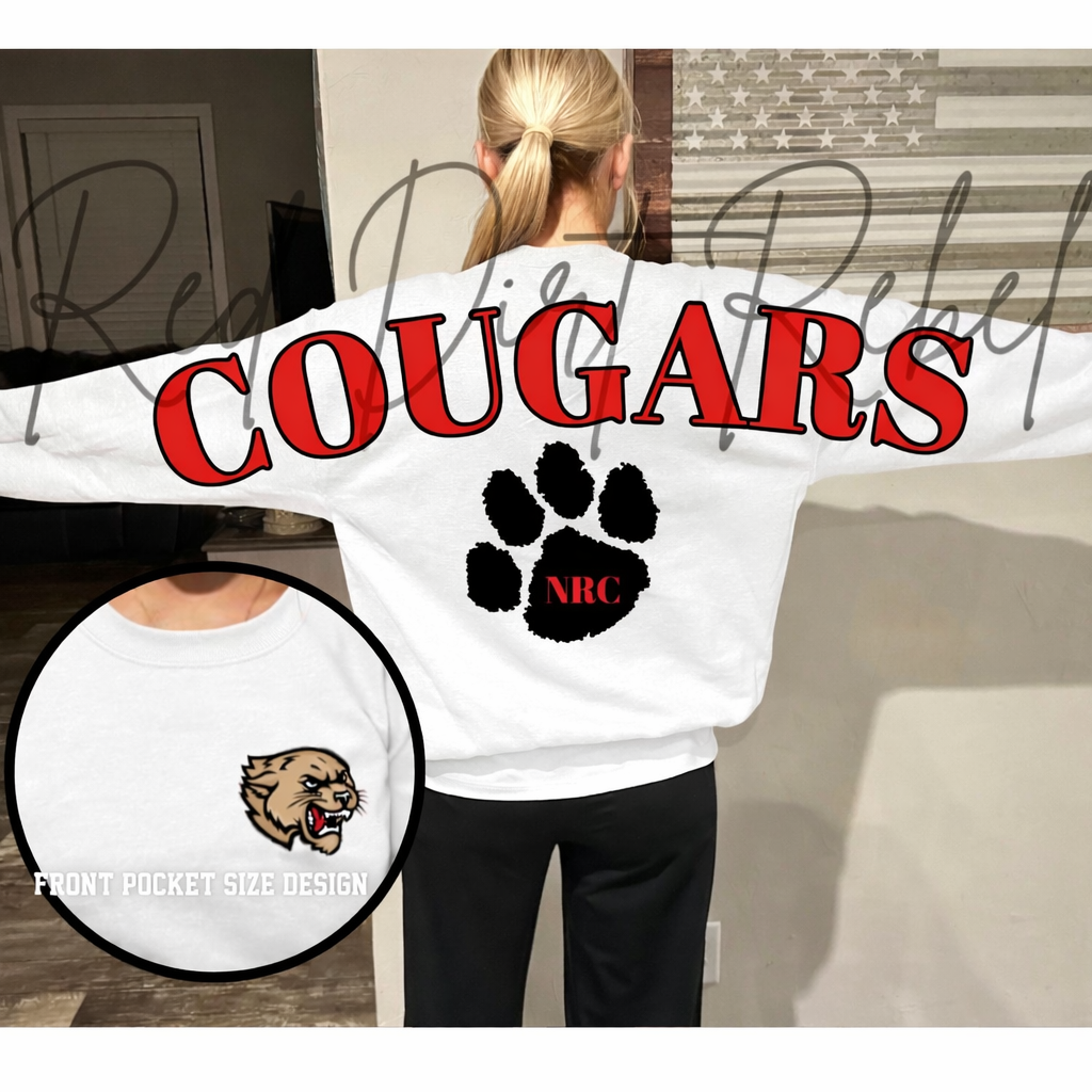 Oversized Cougars Across Back Sweatshirt