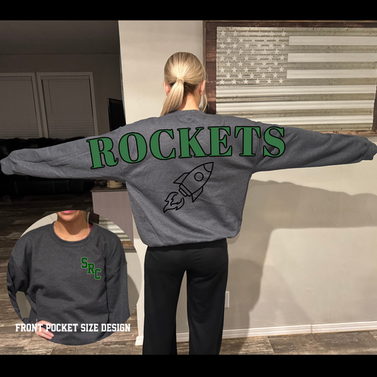 Oversized ROCKETS Across Back Sweatshirt