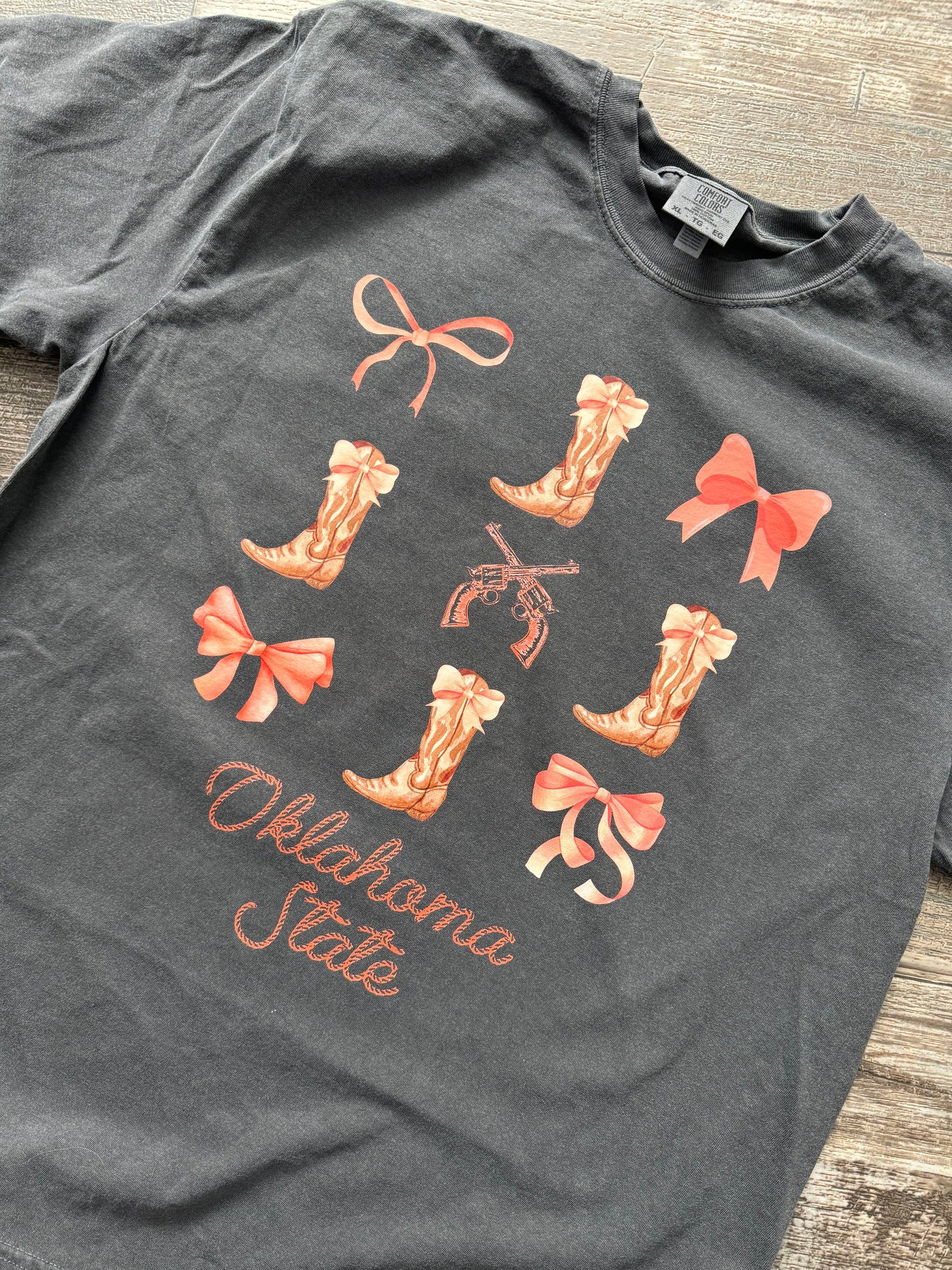 Ok State Preppy Bow Tshirt