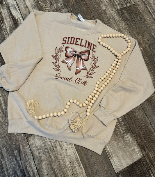 Football Sidelines social club tan Sweatshirt or Tshirt