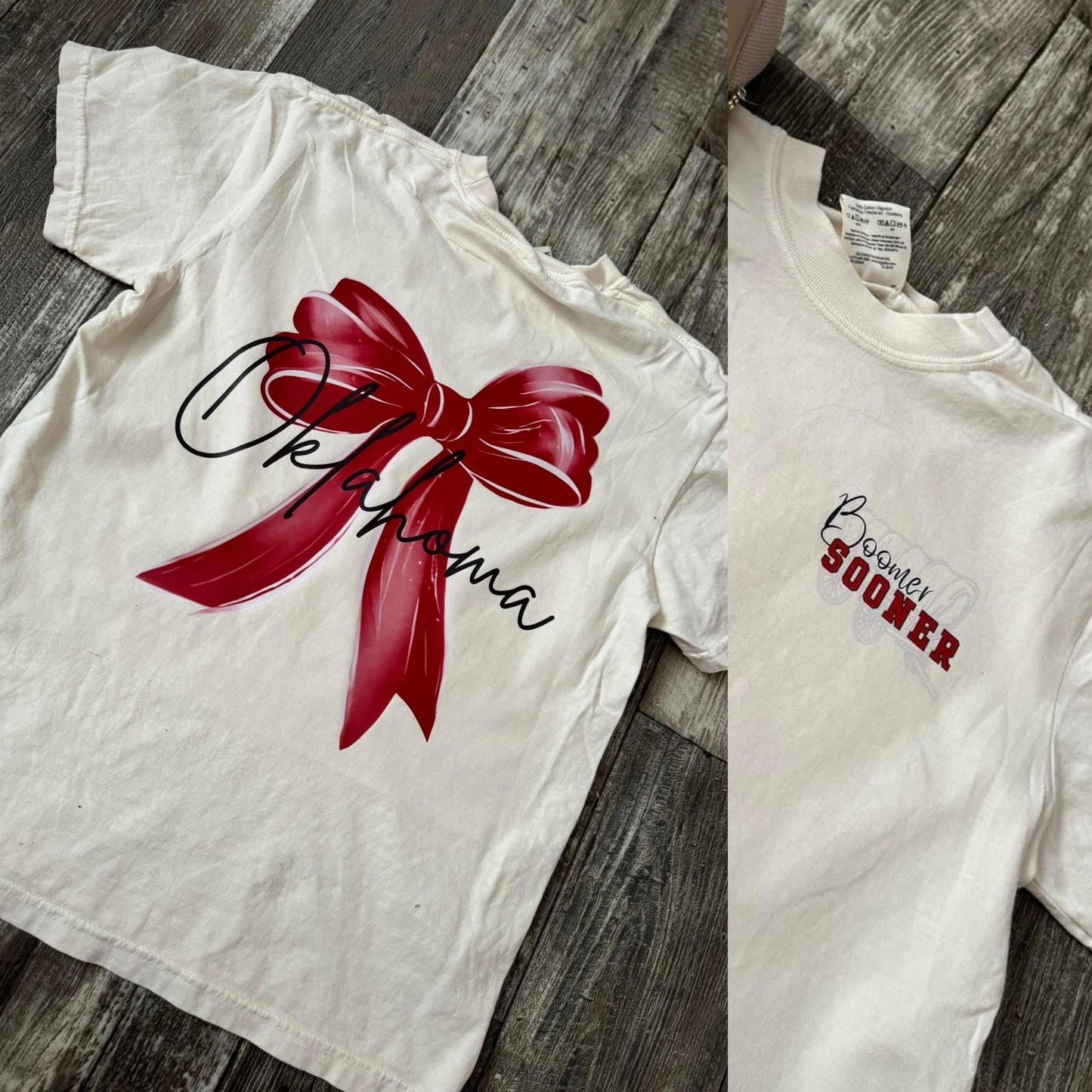 Boomer & Bow Oklahoma Tshirt and sweatshirt