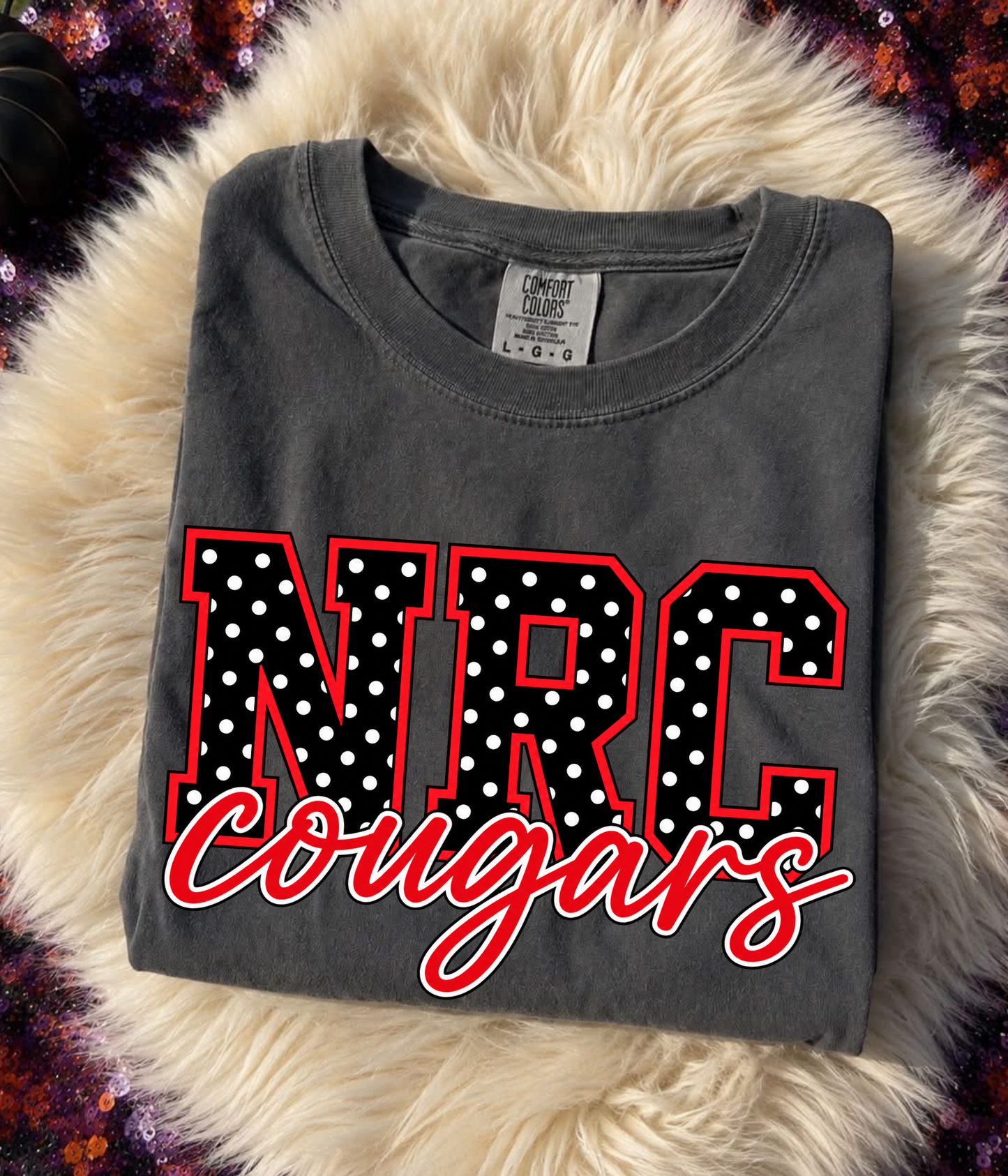 NORTH Cougars Polka Dots - Pom Fundraiser Tshirt & Sweatshirt