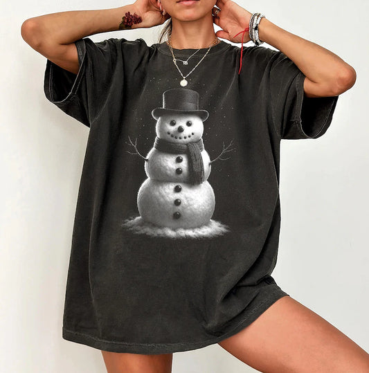 Snowman Monotone Christmas Shirt