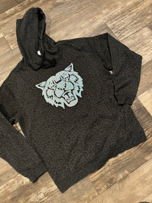 Hoodie Sequin Cougar or Wildcat