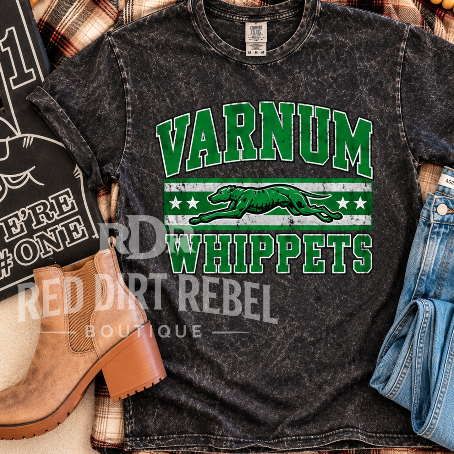 Arched Varnum Whippits- Distressed dyed T