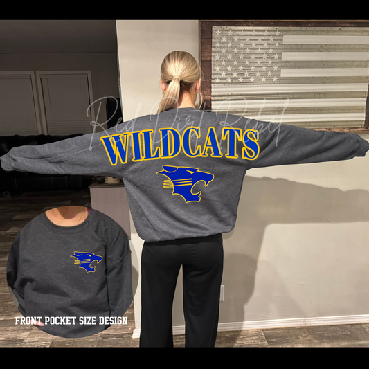 Oversized WILDCATS Across Back Sweatshirt