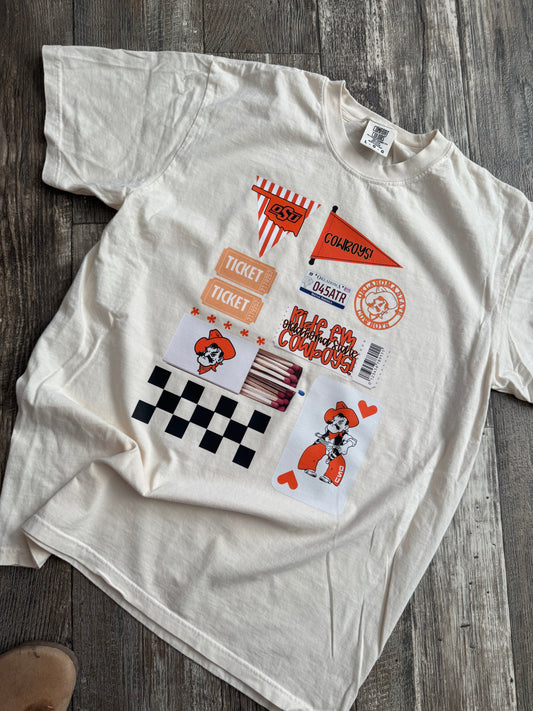Ok State Matchbox Collage Graphic T