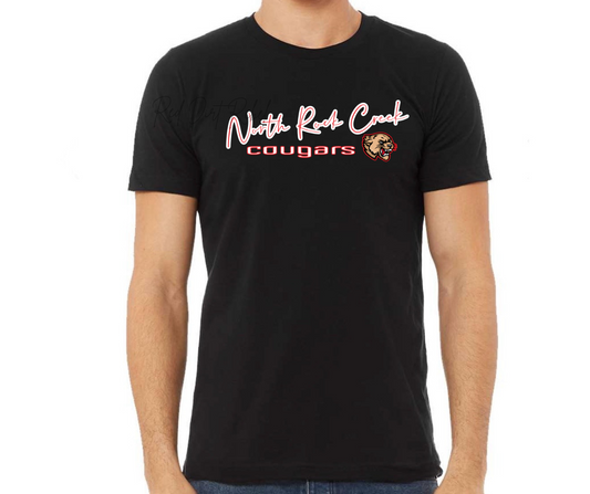 NRC Cougars across chest design, tshirt, hoodie or sweatshirt