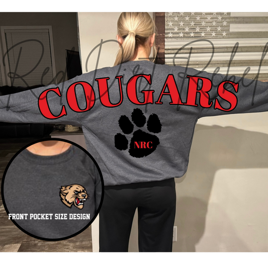 Oversized Cougars Across Back Sweatshirt