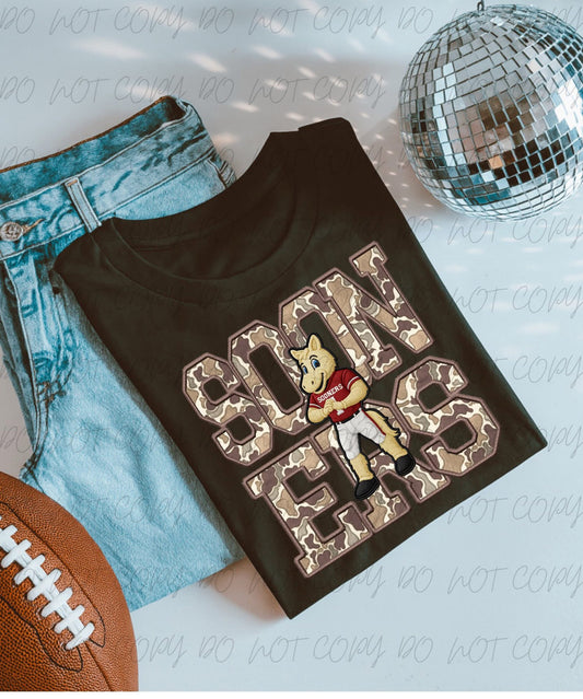 Soonerss faux embroidery