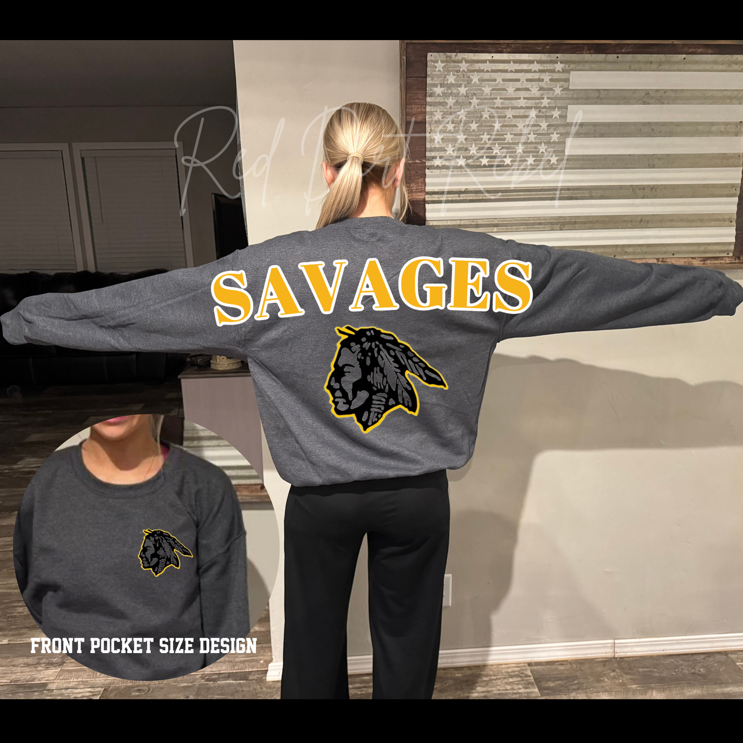 Oversized SAVAGES Across Back Sweatshirt