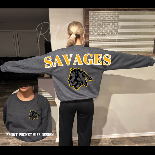 Oversized SAVAGES Across Back Sweatshirt