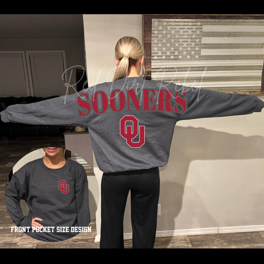 Oversized SOONERSS Across Back Sweatshirt