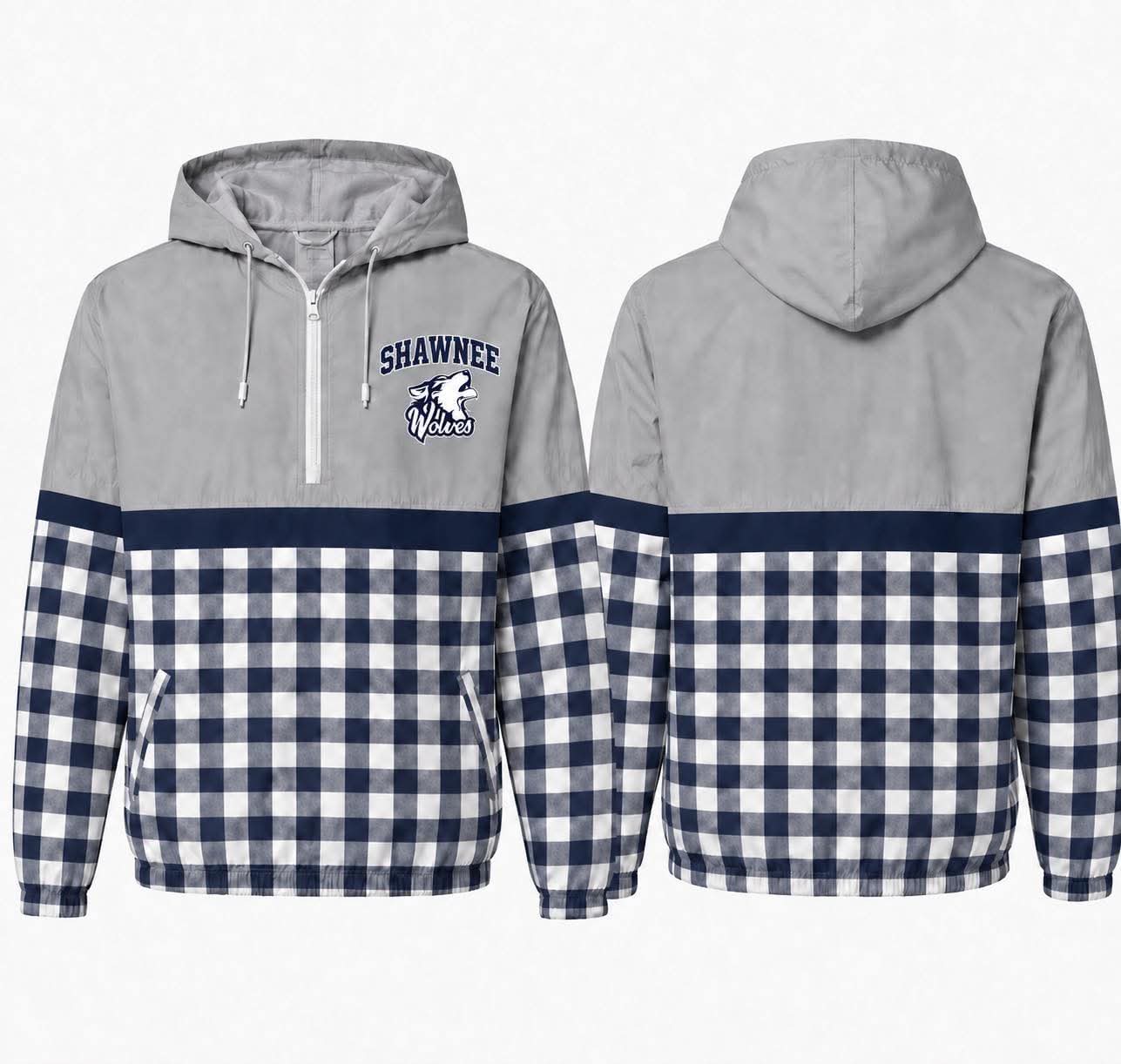 SHAWNEE- Unlined Hooded Windbreaker - Cheer Fundraiser -Adult sizes