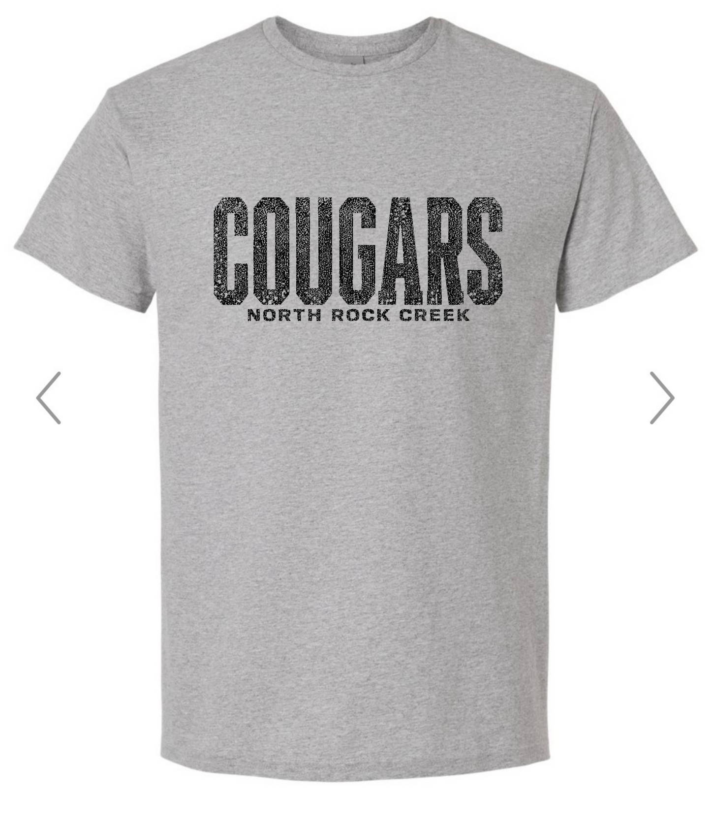 Distressed Cougars Across Chest- Pom Fundraiser Tshirt & Sweatshirt