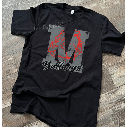 Meeker Bulldogs Distressed Design