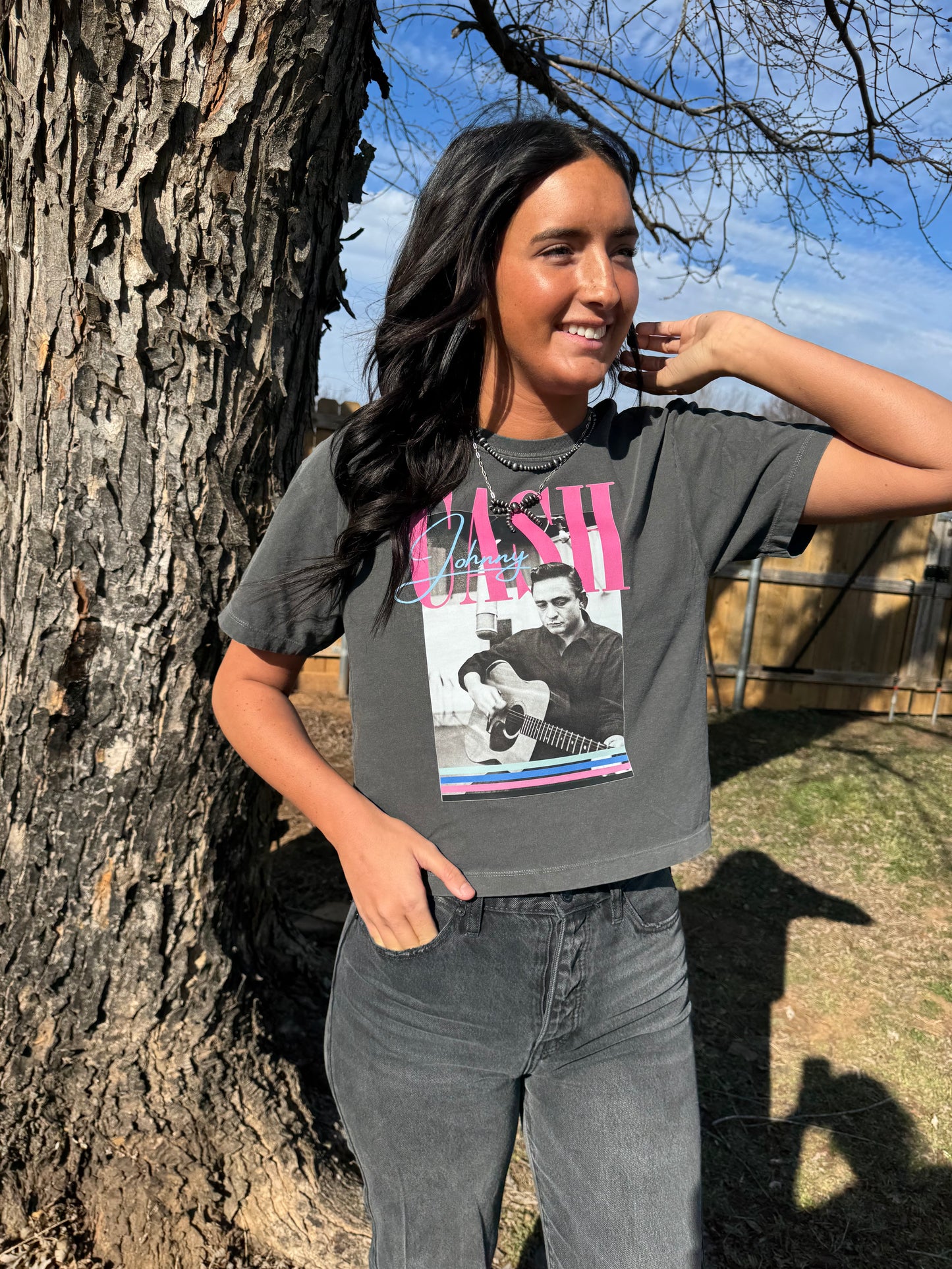 Johnny Cash Tshirt -Perfect Cropped T