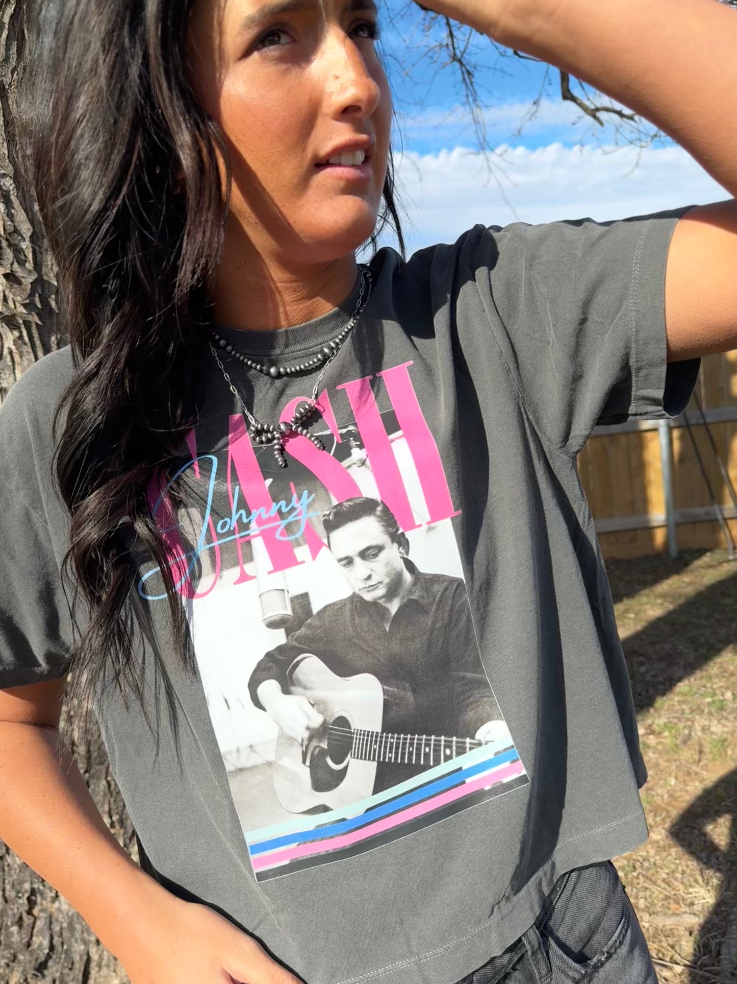 Johnny Cash Tshirt -Perfect Cropped T
