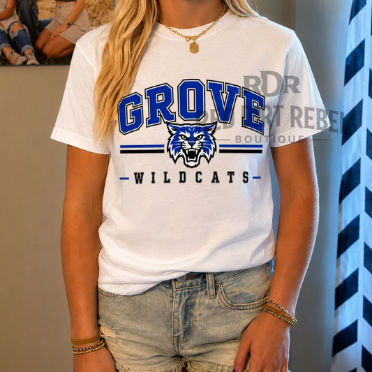 Grove Arched Wildcats Unisex Tshirt