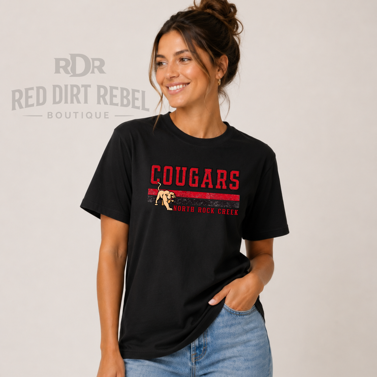 Cougars lines with full body cougar- Tshirt