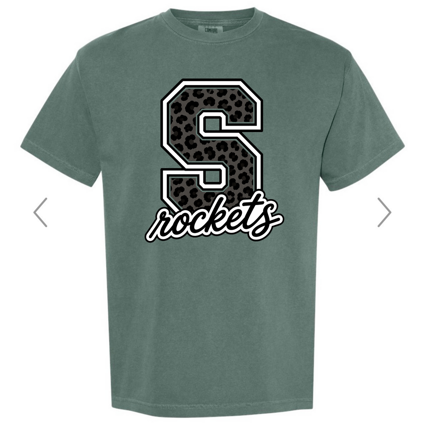 S grey Leopard print  with Rockets under- Tshirts SRC