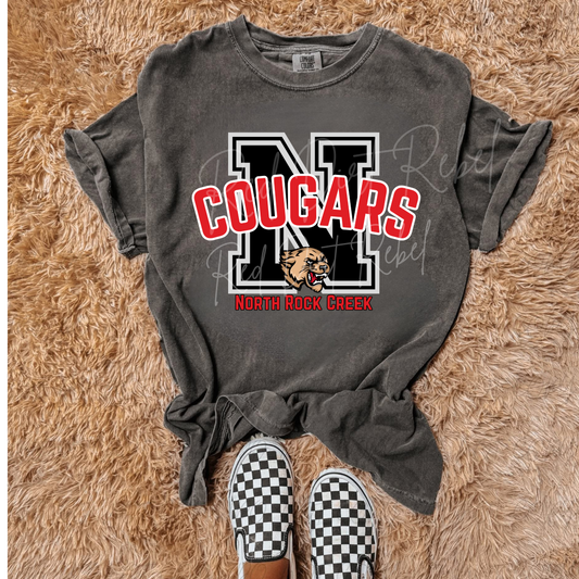 N- COUGARS Across Chest