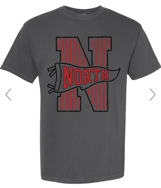 Striped N with North Pennant - Pom Fundraiser Tshirt & Sweatshirt