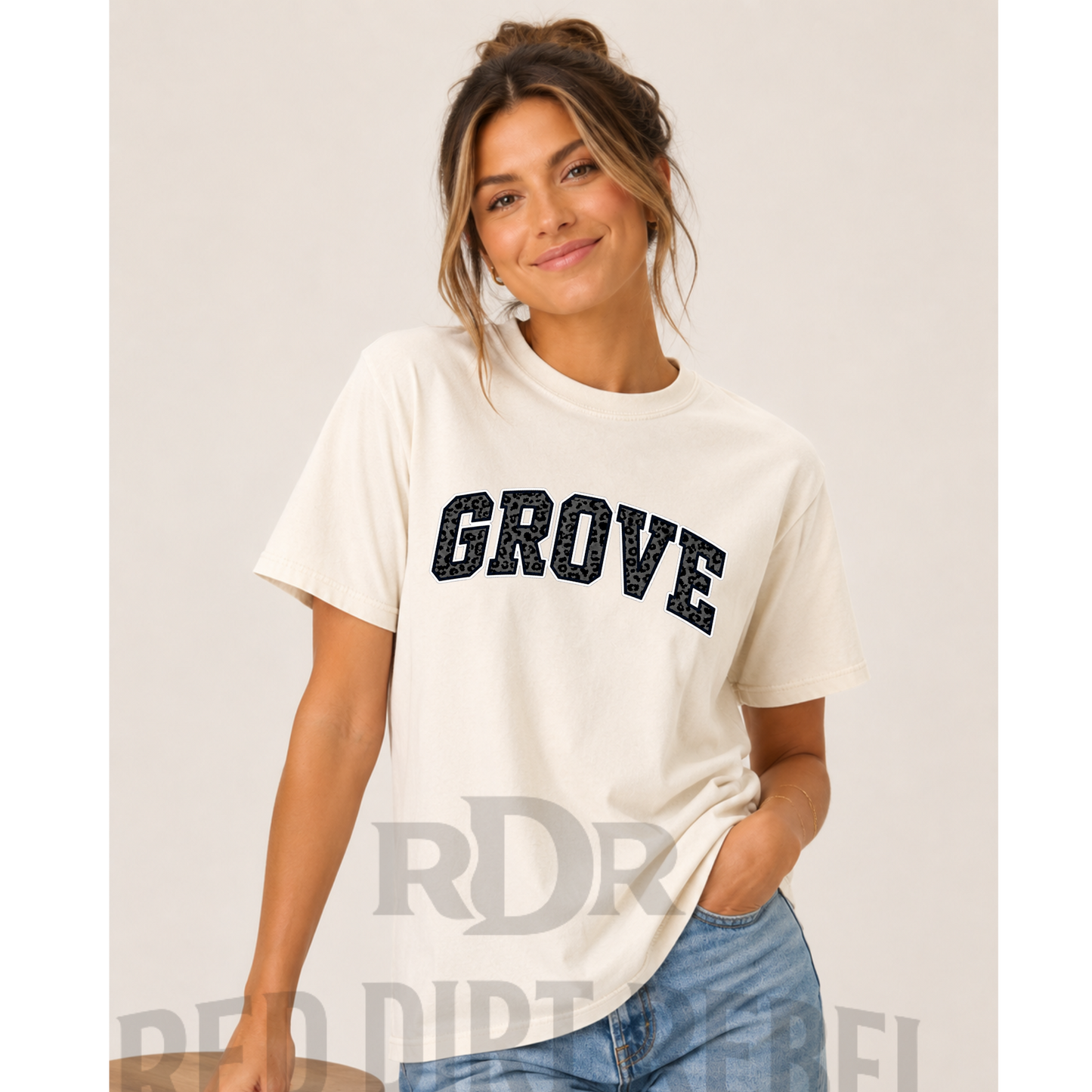 Grove black/grey leopard print tshirt
