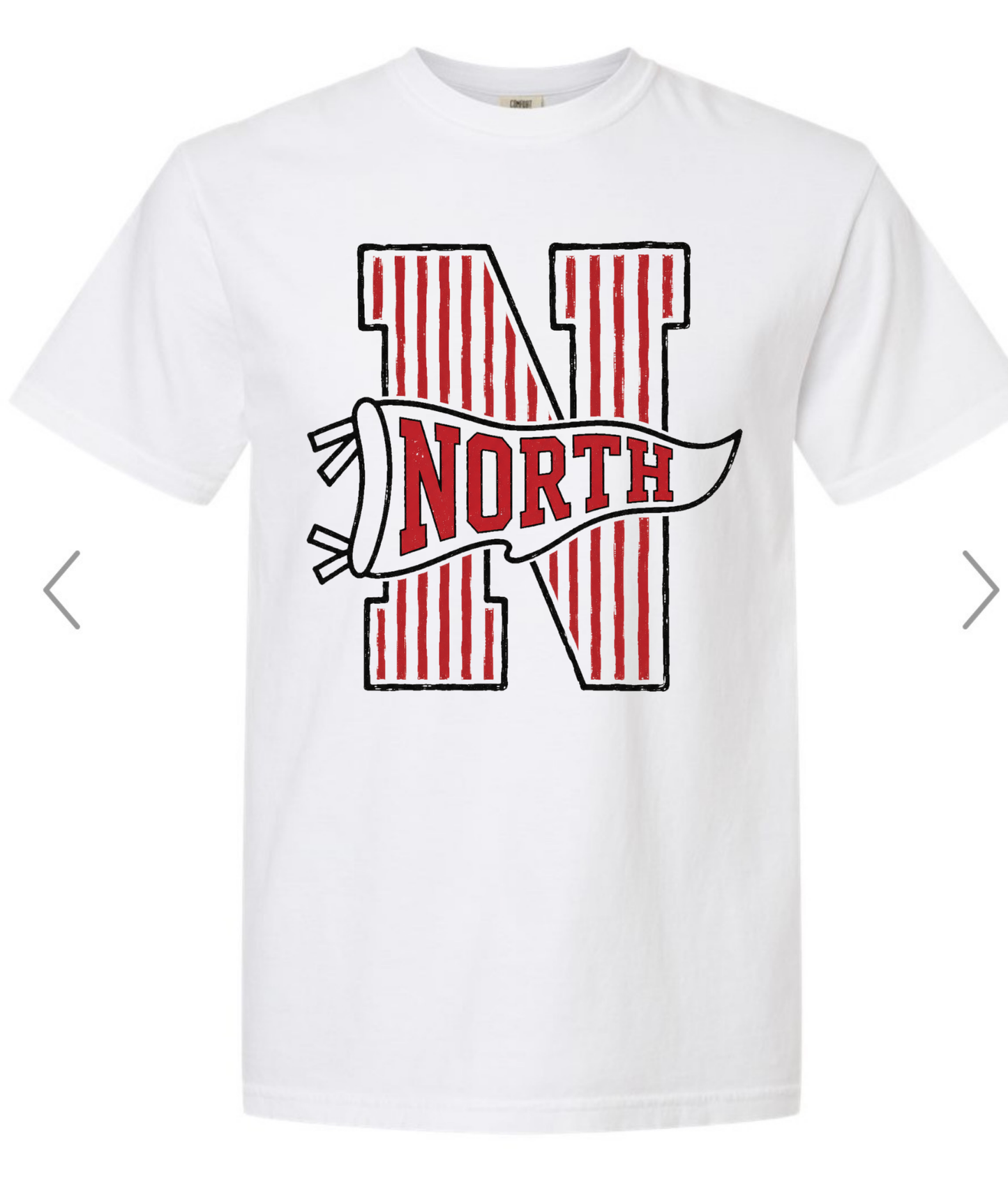 Striped N with North Pennant - Pom Fundraiser Tshirt & Sweatshirt