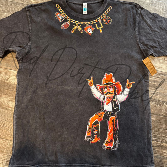 O Statee Charm Chain with Cowboy Tshirt