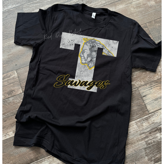Tecumseh Savages Distressed Design