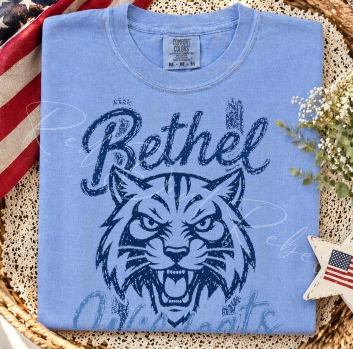 Bethel Wildcats Preppy Stripe T