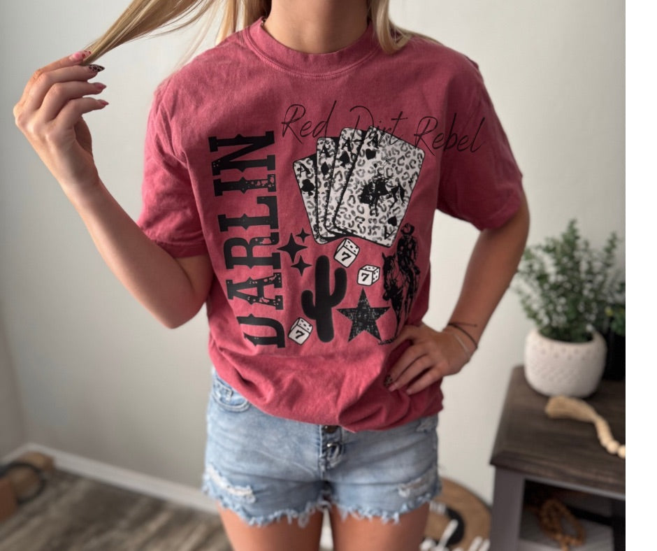 Darlin Leopard Poker Cards Tshirt