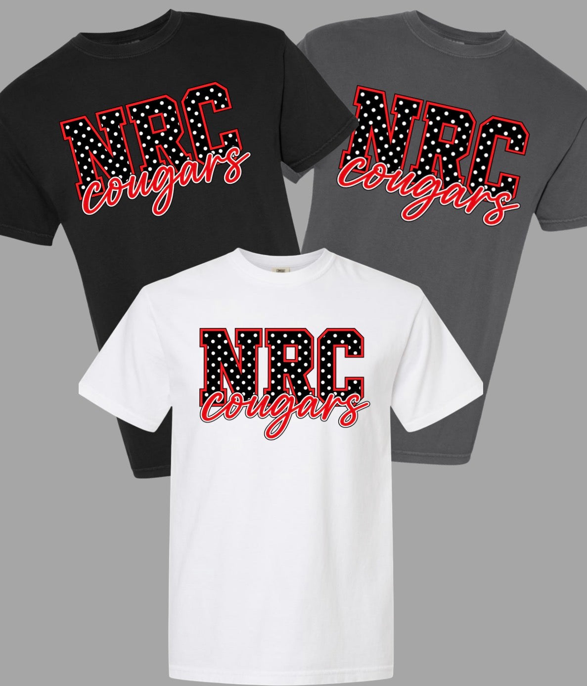 NORTH Cougars Polka Dots - Pom Fundraiser Tshirt & Sweatshirt