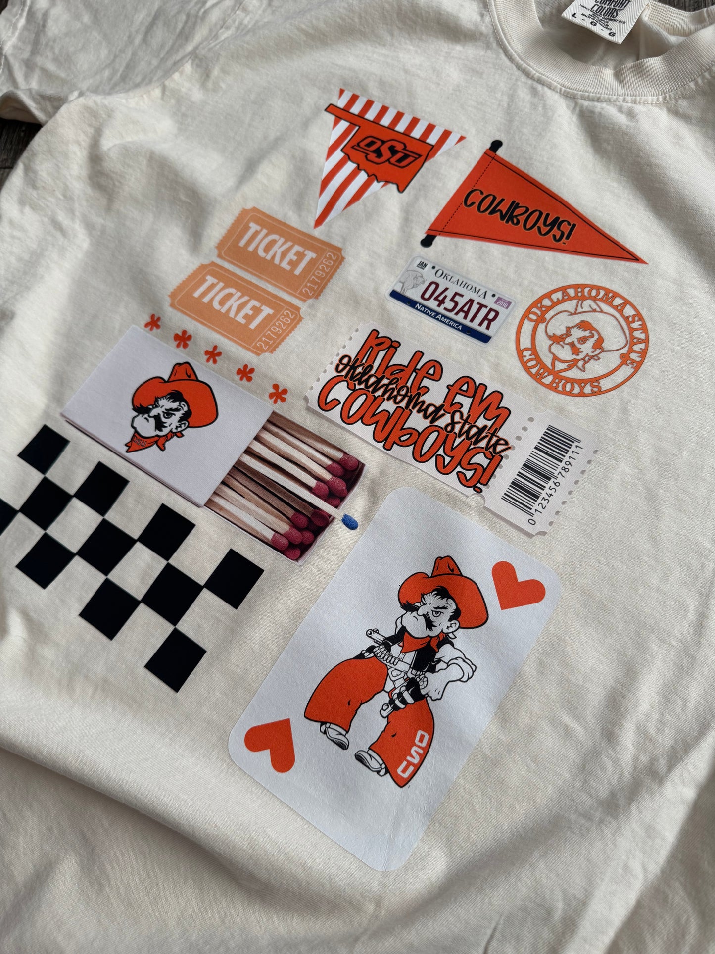 Ok State Matchbox Collage Graphic T