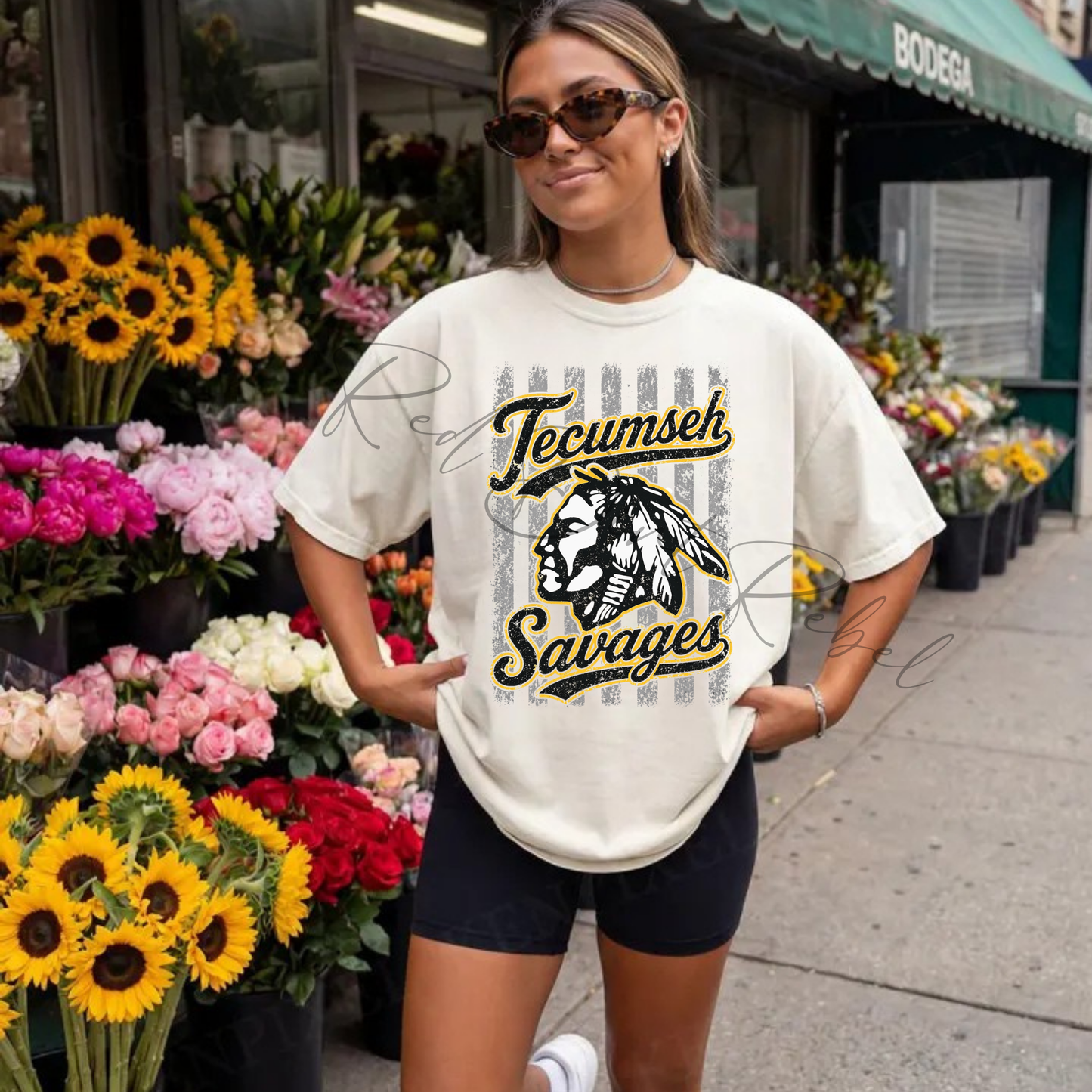 Preppy Stripe Tecumseh Savages Tshirt