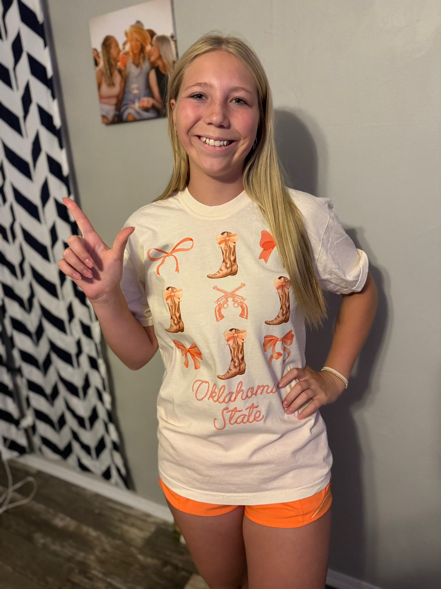 Ok State Preppy Bow Tshirt