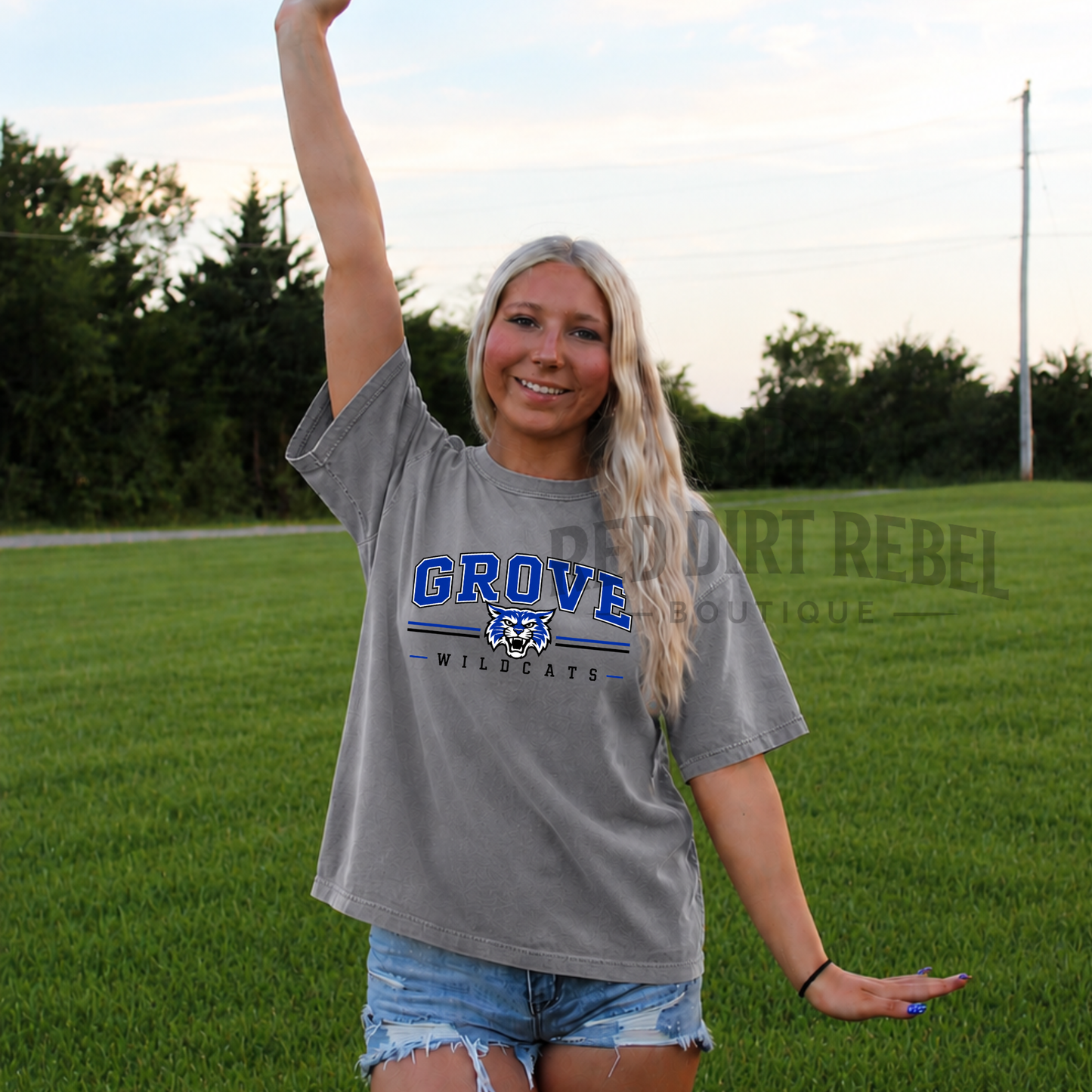 Grove Arched Wildcats Unisex Tshirt