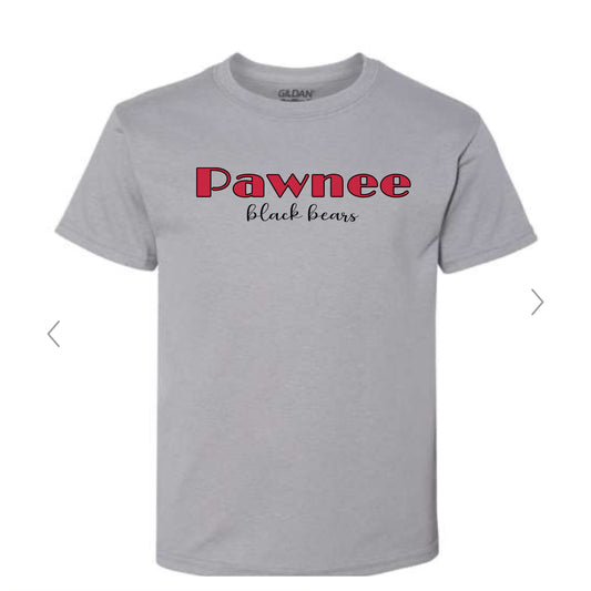 Pawnee Coquette Preppy Mascot and Bow Tshirt (poms, football, baseball and basketball)